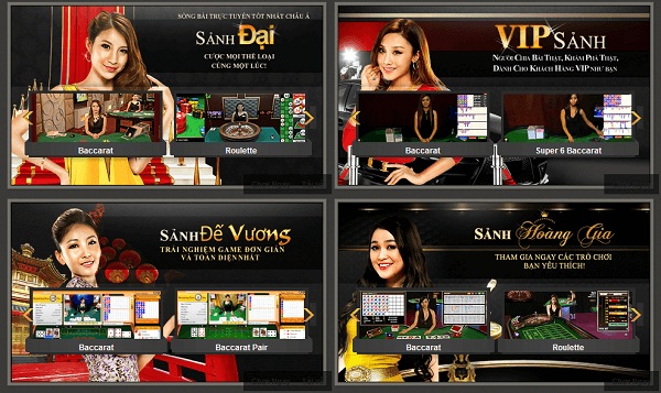 Trải nghiệm casino trực tuyến 188BET Tha hồ lựa chọn sảnh chơi