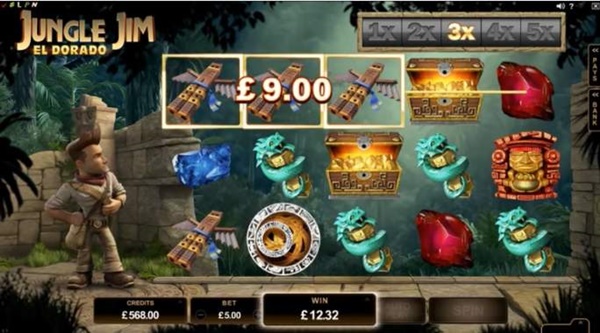 Slot game Jungle Jim - El Dorado 2 giải đố tỷ lệ trả thưởng cực cao