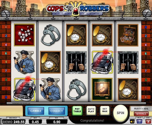 Trải nghiệm slot game Cops'n'Robbers - Cảnh sát và Tên cướp