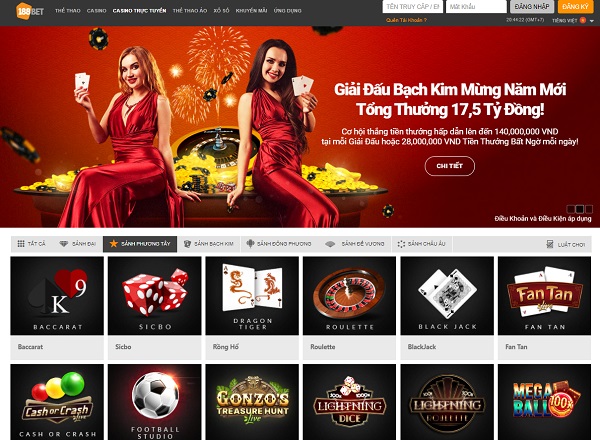 Sảnh casino trực tuyến 188BET có gì hấp dẫn thu hút người chơi ...